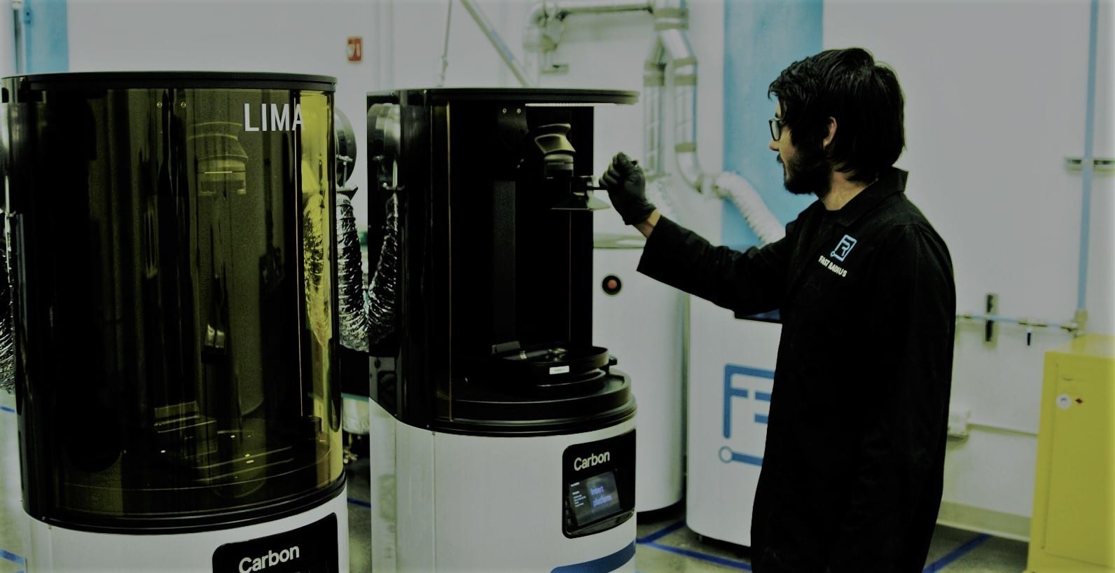 Engineer operating Carbon machine