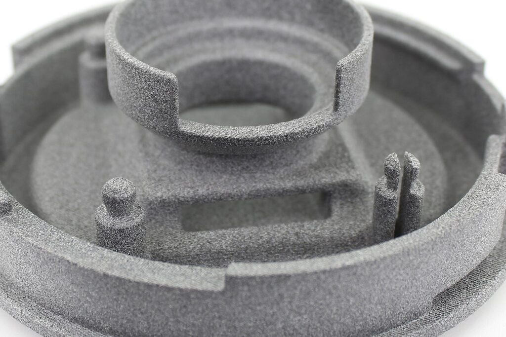 close-up of custom 3D-printed part