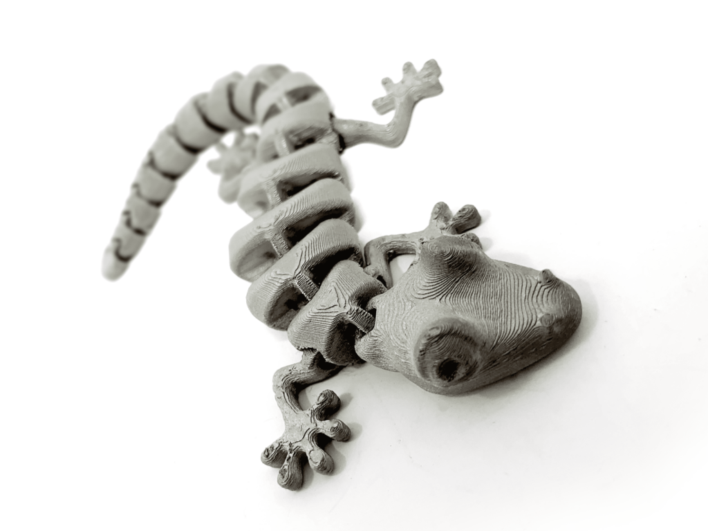 Metal lizard made with 3D printing