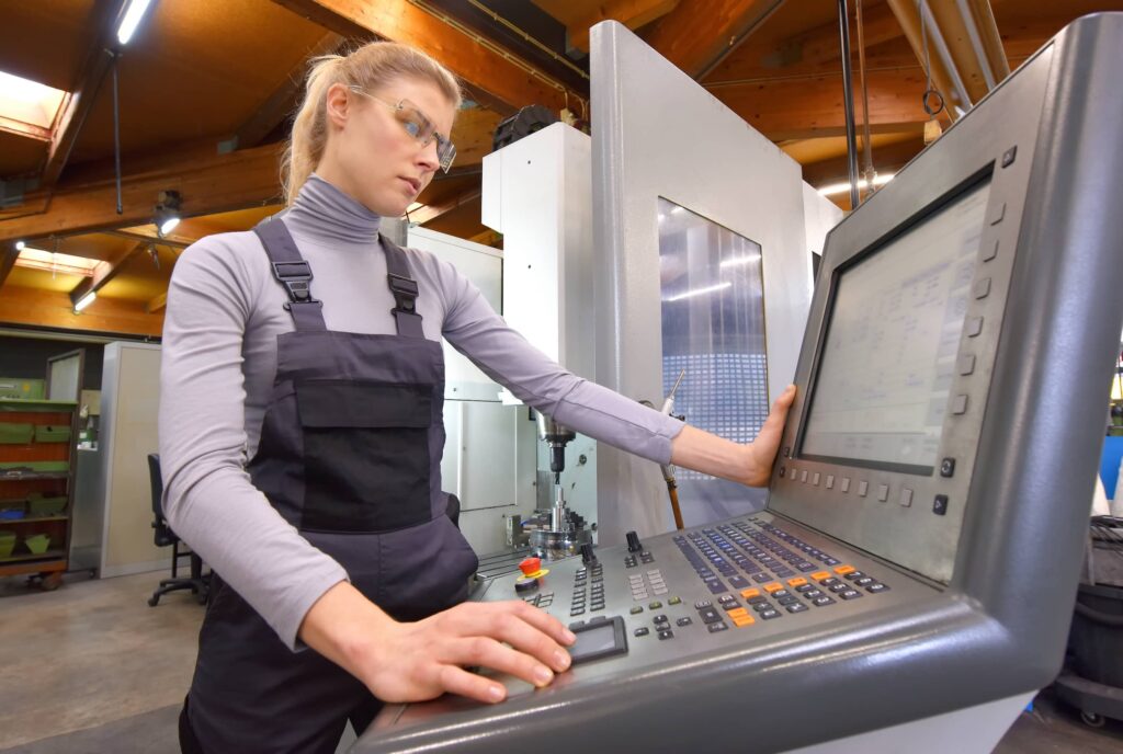 smart manufacturing technologies woman at workstation