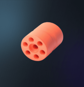 Red urethane casted part