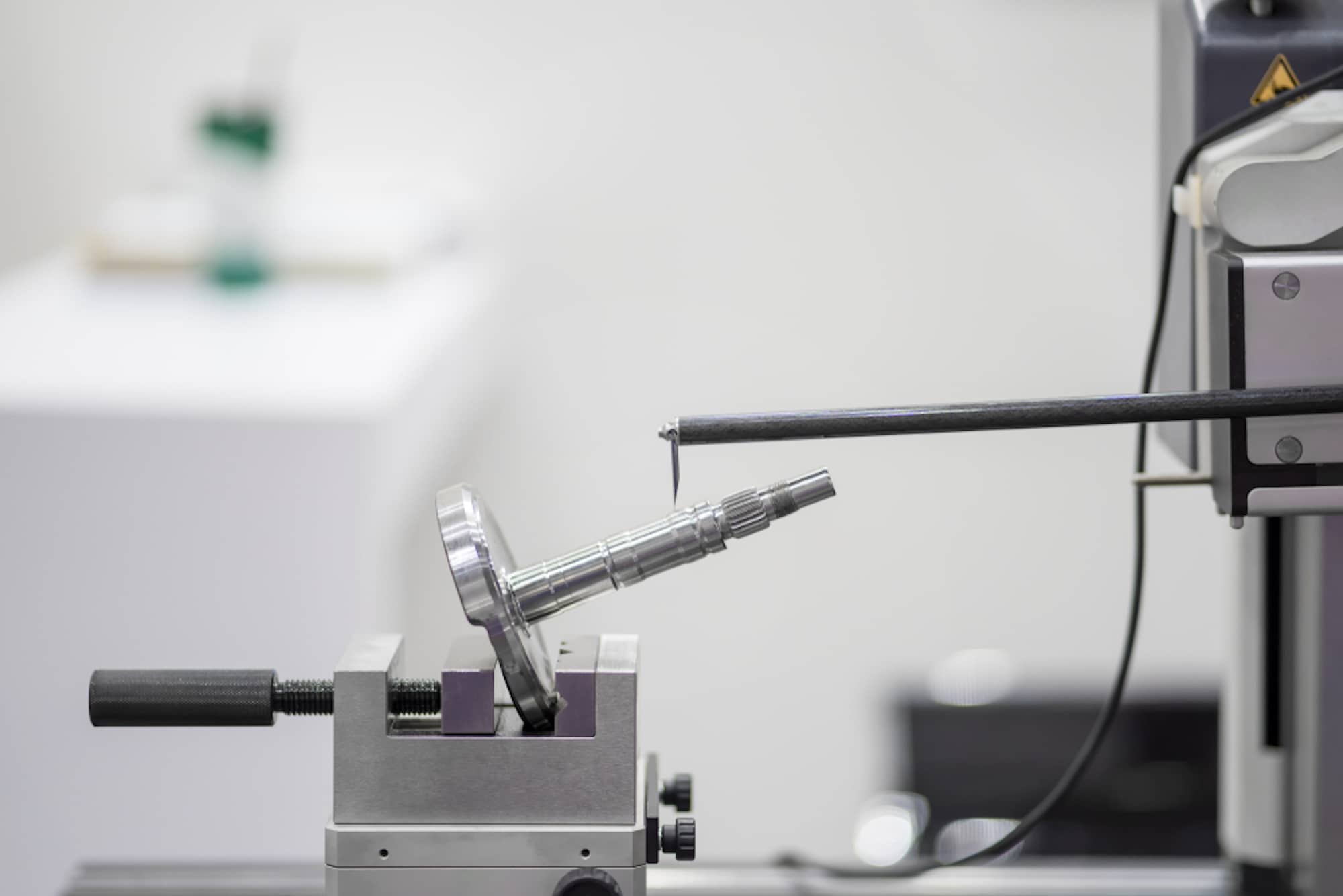 stylus measuring surface finish in factory