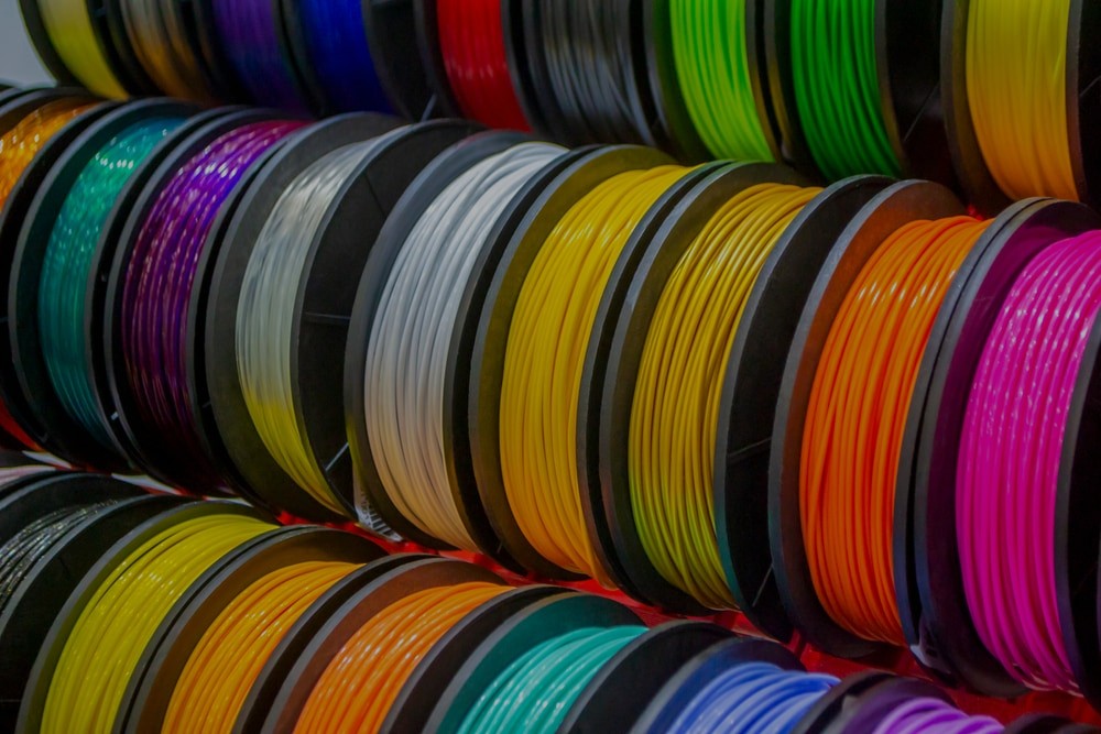 Multi color filaments in a row