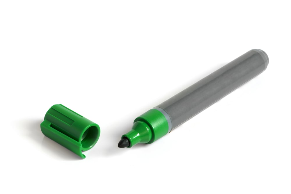 Open green pen